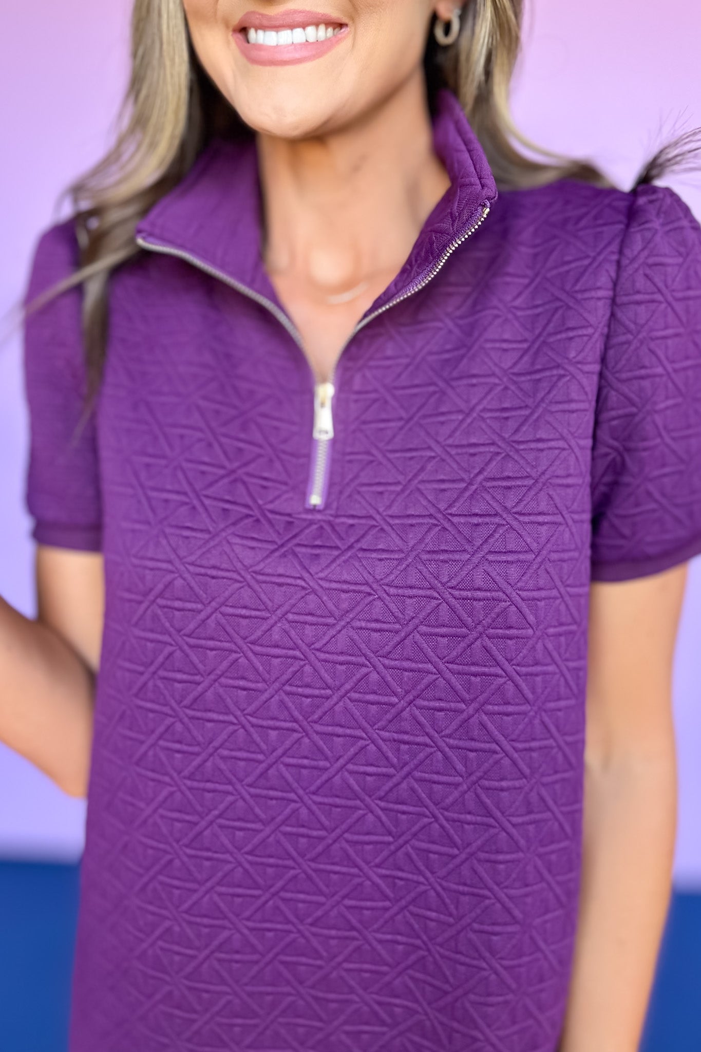 SSYS Everyday Dress In Lattice Plum