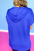 SSYS V Neck Hooded Lightweight Air Tent Top In Royal
