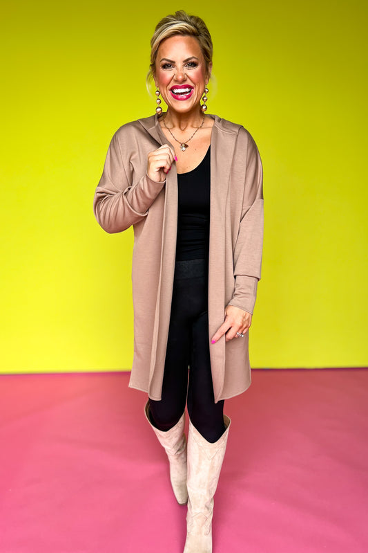 SSYS Maya Air Cardigan In Taupe *FINAL SALE*