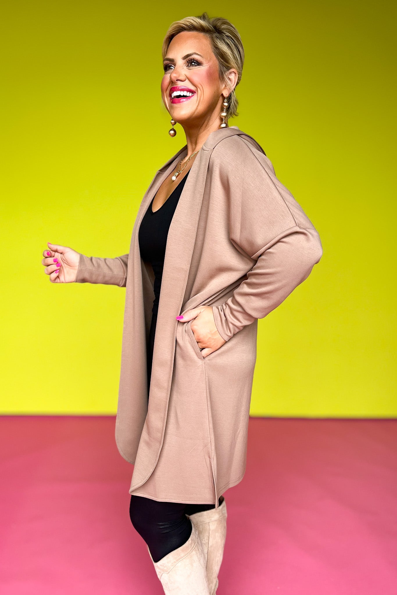 SSYS Maya Air Cardigan In Taupe *FINAL SALE*