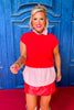 SSYS Amy Mock Neck Sleeveless Sweater In Red *FINAL SALE*