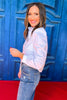 SSYS The Greta Poplin Ruffle Neck Button Down Top In White *FINAL SALE*