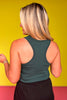 SSYS Signature Double Lined Racerback Tank Top In Hunter *FINAL SALE*