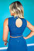 SSYS Teal Open Back Sports Bra