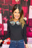 SSYS Loretta Sequin Peter Pan Collar Sweater In Multi