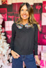 SSYS Loretta Sequin Peter Pan Collar Sweater In Multi