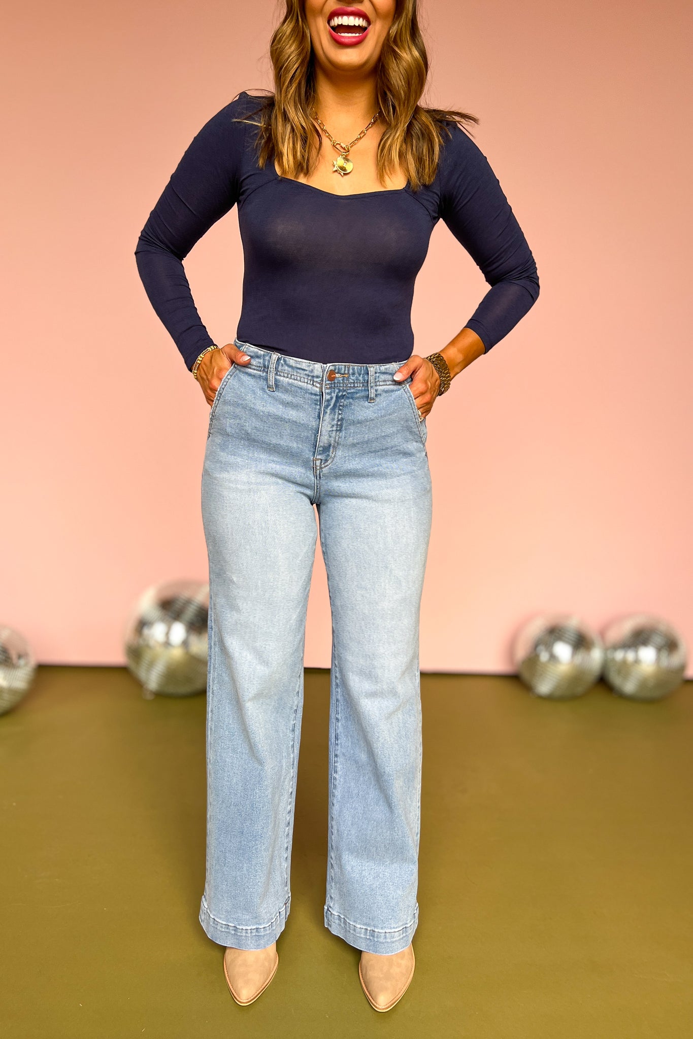 Mica High Rise Wide Leg Slant Pocket Jeans, must have jeans, must have style, must have denim, fall fashion, street style, mom style, elevated comfortable, elevated style, shop style your senses by mallory fitzsimmons