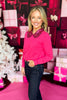 SSYS Loretta Sequin Peter Pan Collar Sweater In Pink