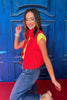 SSYS Rory Zip Up Vest In Red *FINAL SALE*