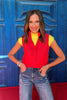 SSYS Rory Zip Up Vest In Red *FINAL SALE*