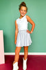 SSYS Kids Ribbed Crew Neck Sleeveless Tank In Ivory *FINAL SALE*