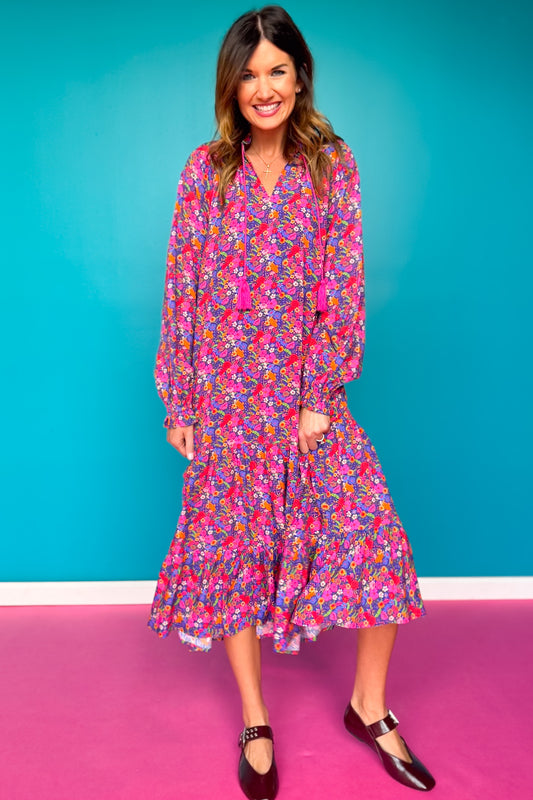 SSYS Rowan Long Sleeve Maxi Dress In Bright Floral