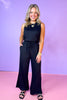 Black Sleeveless Top Wide Leg Elastic Drawstring Pant Set *FINAL SALE*, ssys by mallory fitzsimmons