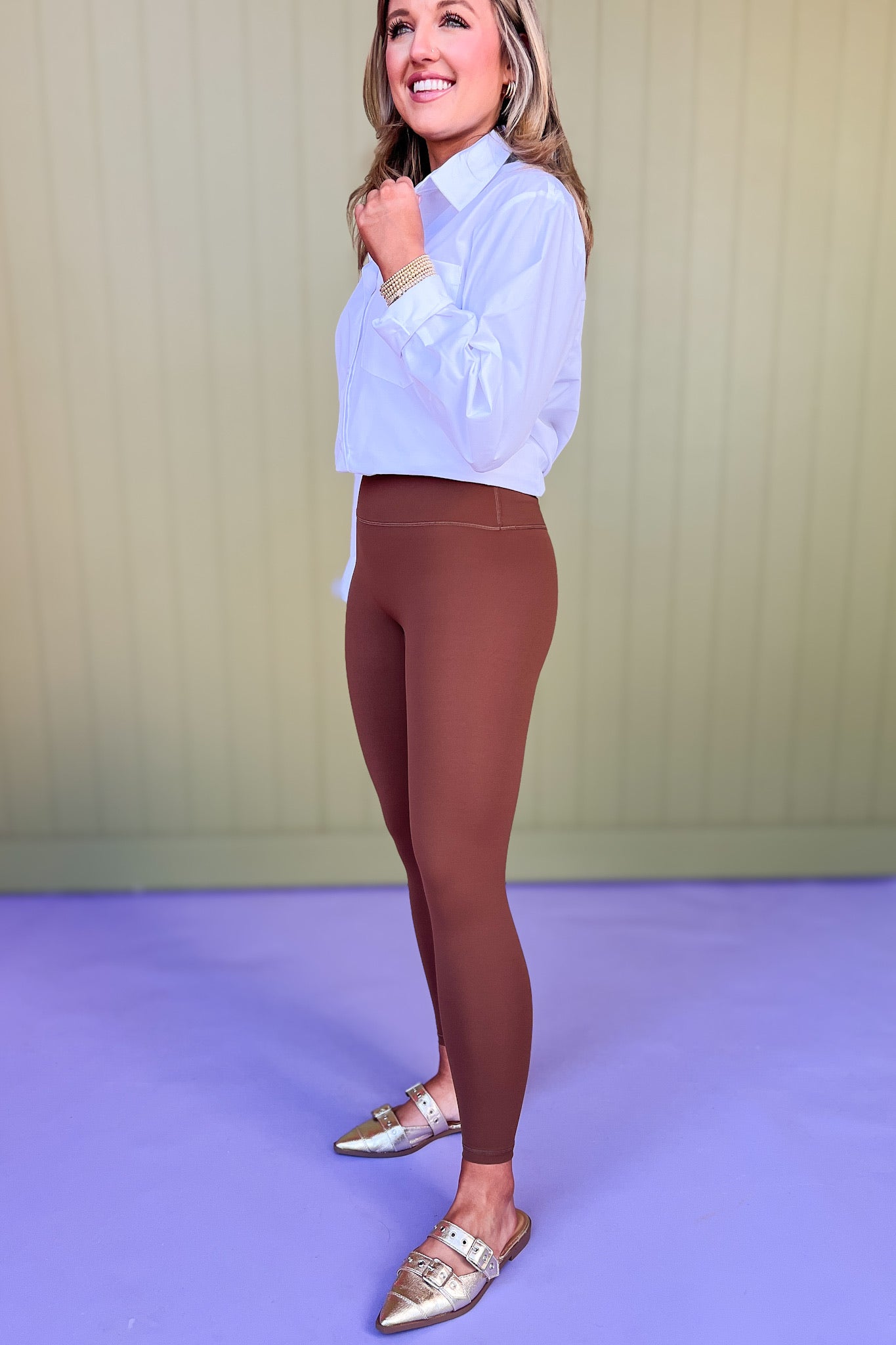 SSYS Chocolate Brown Incognito High Waist Leggings *FINAL SALE*