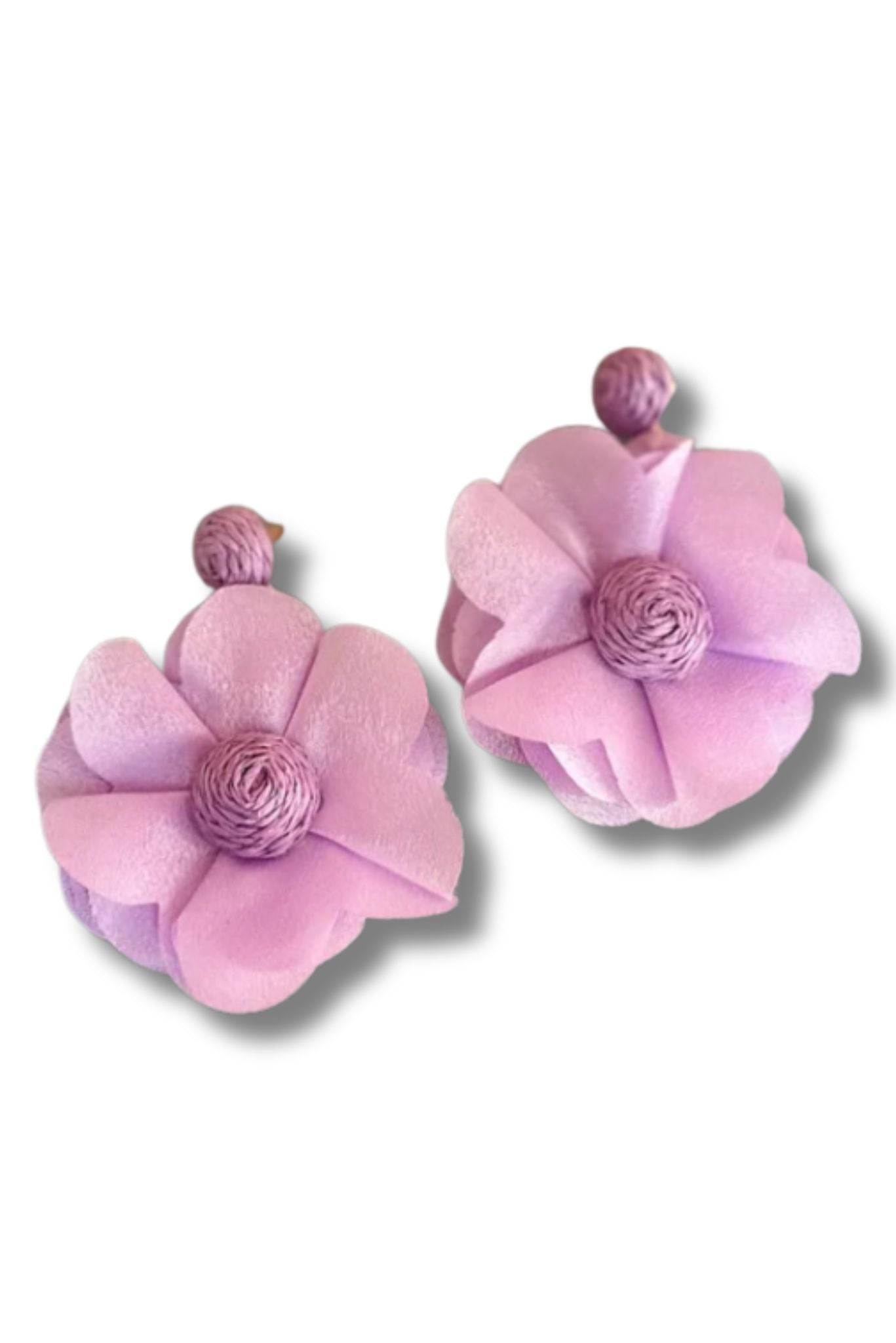Lavender Flower Statement Earring