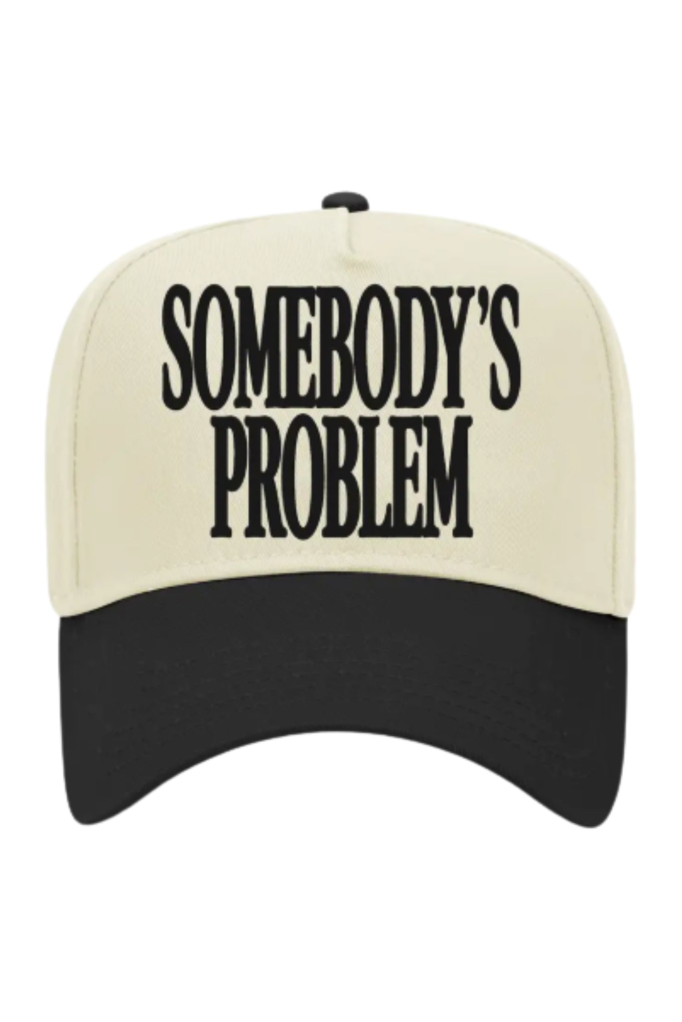 Somebody's Problem Trucker Hat In Ivory and Black