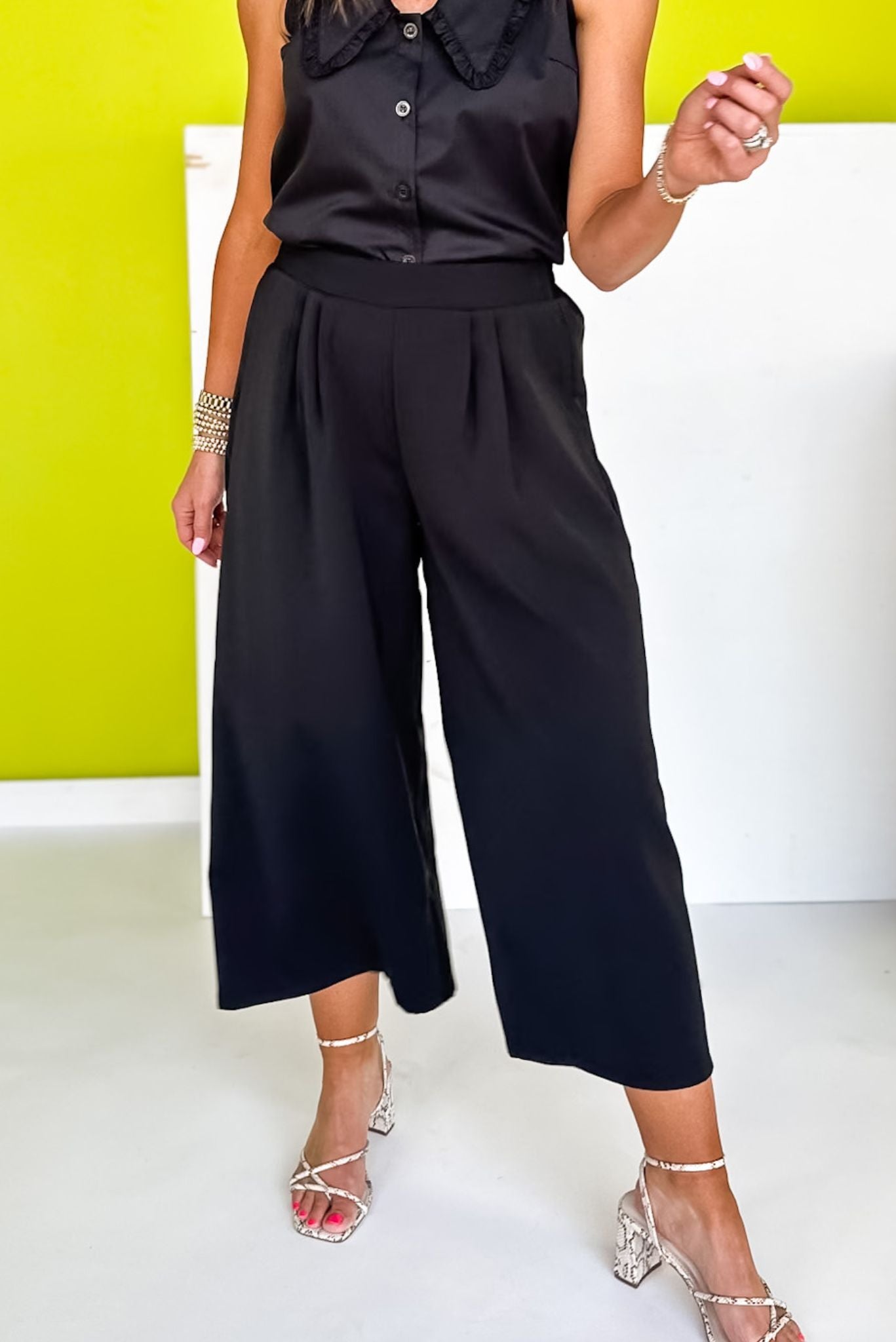 SSYS Jules Cropped Trouser Pants In Black