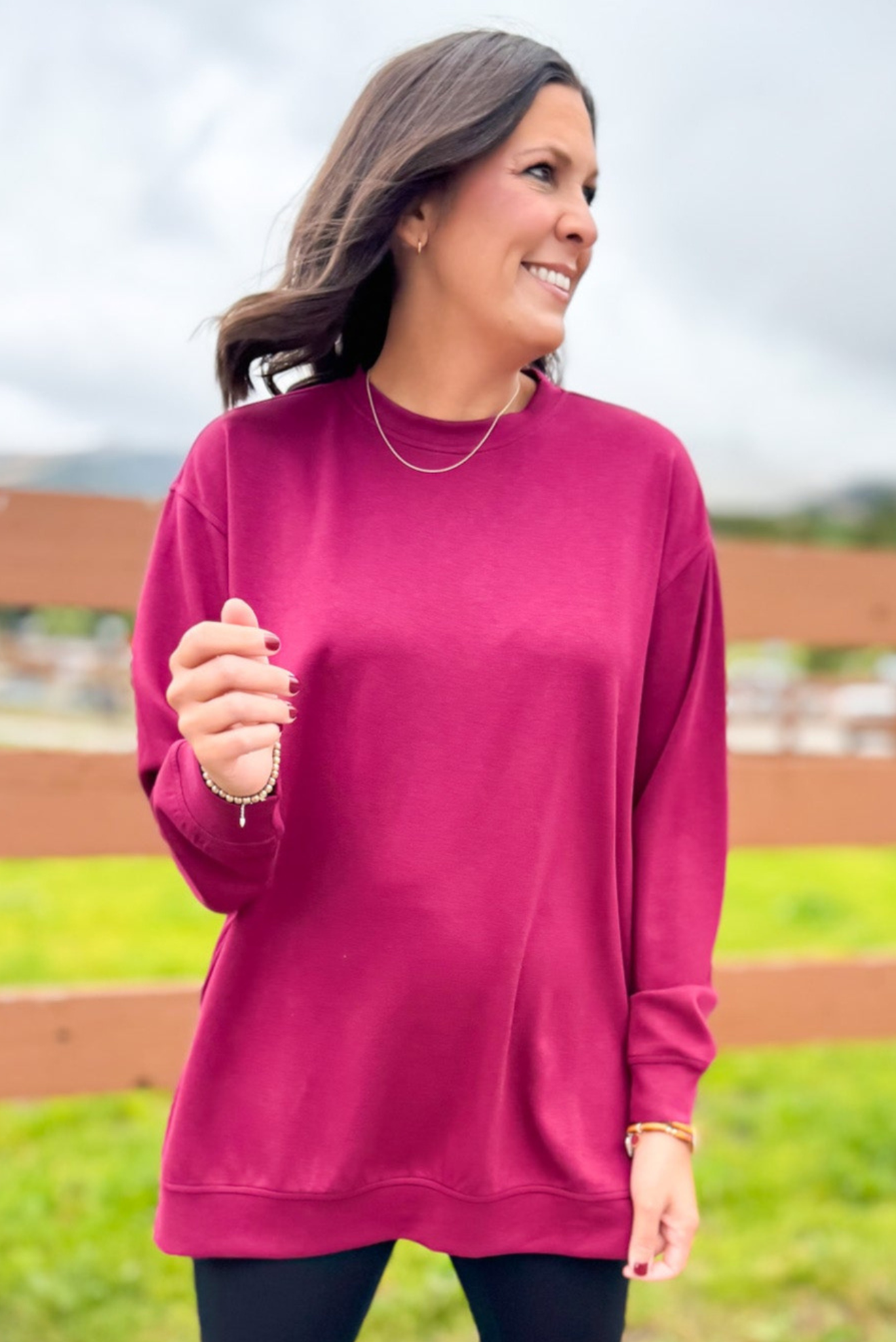 SSYS Lilly Air Sweatshirt In Maroon