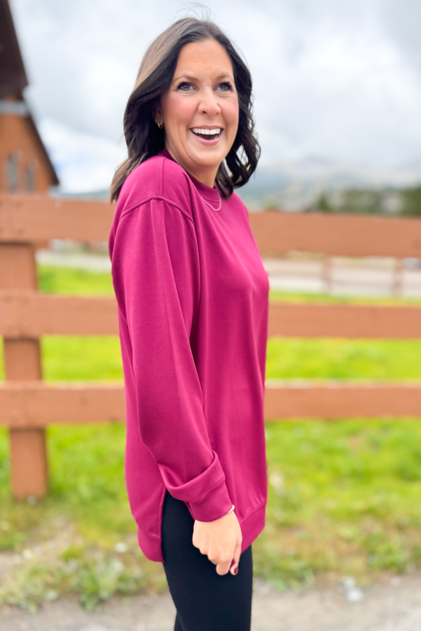 SSYS Lilly Air Sweatshirt In Maroon