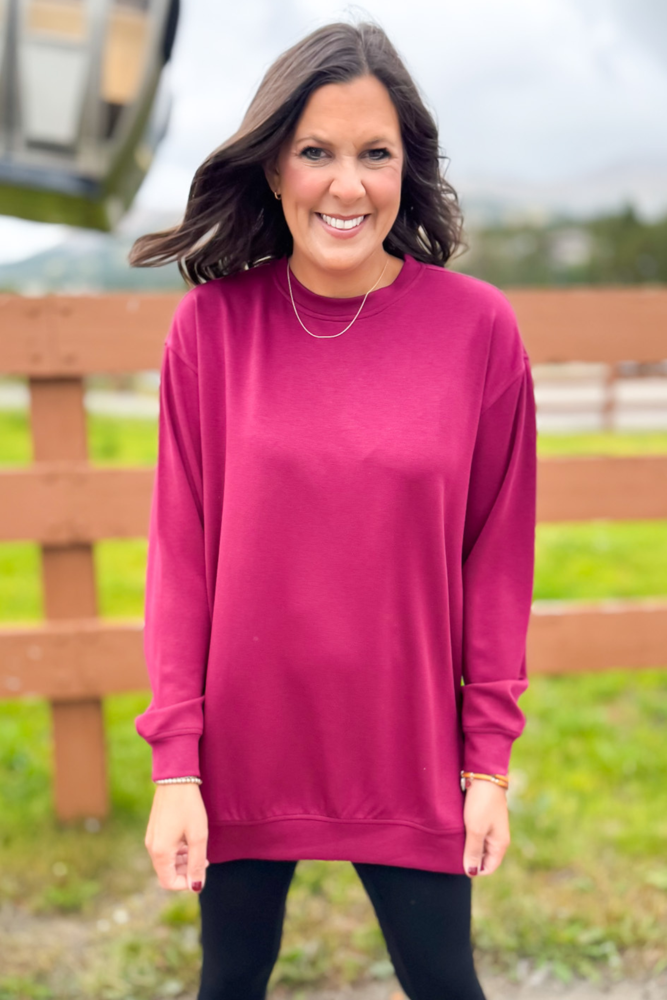SSYS Lilly Air Sweatshirt In Maroon