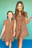 SSYS Kids Lainey Dress In Dark Tan Animal