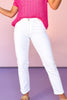 Mica White Mid-Rise Ankle Straight Leg Jeans *FINAL SALE*