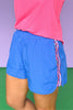 SSYS Blue Solid Active Shorts With Abstract Printed Inset *FINAL SALE*