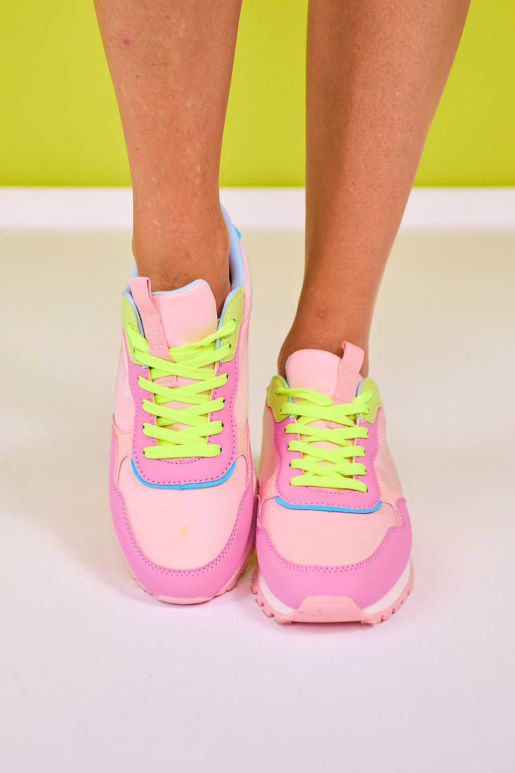 Pink Multi Colorblock Sneakers