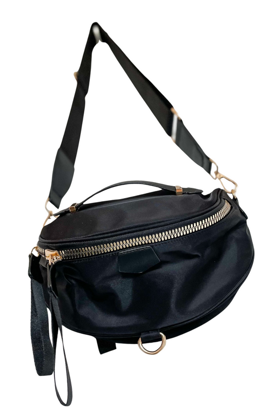 Black Nylon Fanny Pack