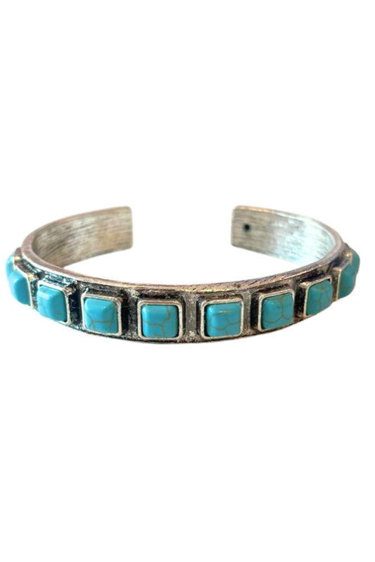 Turquoise Stone Cuff Bracelet