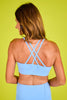 SSYS Cornflower Butter Criss Cross Back Sports Bra