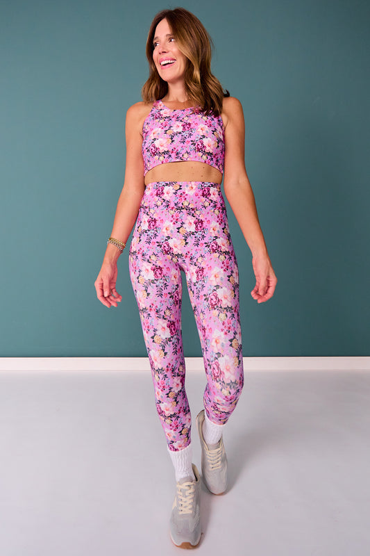 SSYS Magenta Bloom Compression Leggings