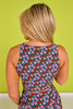SSYS Black Daisy Burst Print Compression Sports Bra