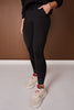 SSYS Ribbed Band Jogger Leggings In Black