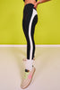 SSYS Curved Contrast Leggings in Black and White