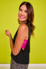 *ETA SEPT* SSYS Signature Muscle Wide Armhole Active Top In Black *FINAL SALE*