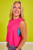 SSYS Signature Muscle Wide Armhole Active Top In Pink