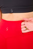 SSYS Red Incognito High Waist 3/4 Length Leggings