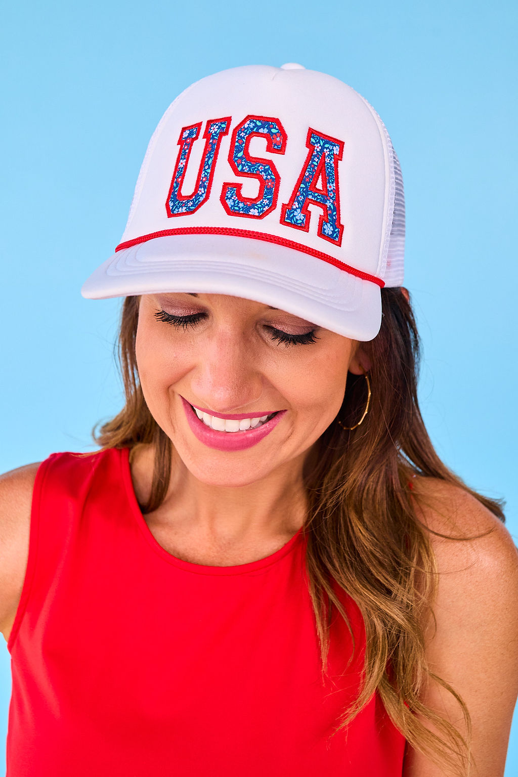 SSYS USA Floral Patch Trucker Hat