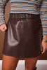 SSYS Lindsey Faux Leather Skort In Brown