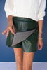 SSYS Lindsey Faux Leather Skort In Hunter Green