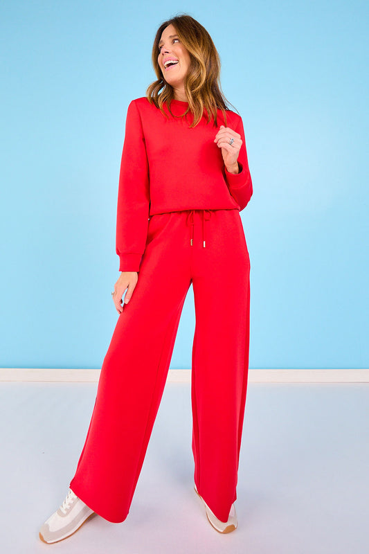 SSYS Scuba Wide Leg Pants In Red