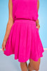 SSYS Indy Crepe Skort In Hot Pink