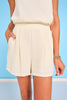 SSYS Blake Crepe Shorts In Ivory