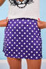SSYS Jovie Ivory Polka Dot A Line Skort In Purple