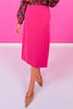 SSYS Jules Pencil Midi Skirt In Dark Pink