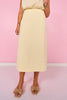 SSYS Jules Pencil Midi Skirt In Lemon Yellow