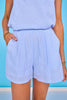 SSYS Bentley Seersucker Striped Shorts In Blue