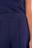SSYS Lillian Ponte Cropped Wide Leg Pants In Navy