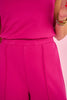 SSYS Lillian Ponte Cropped Wide Leg Pants In Orchid